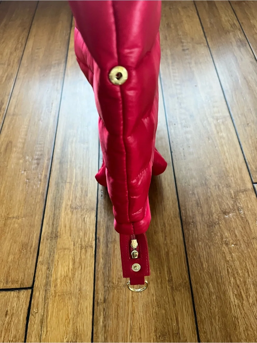 Estee Lauder Hot Pink Quilted Puffer Shoulder Tote with Detachable Strap